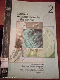 Image of Start Your Business Workbook = Latihan Kegiatan Memulai Usaha Sendiri