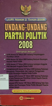 Image of Undang-Undang Partai Politik 2008